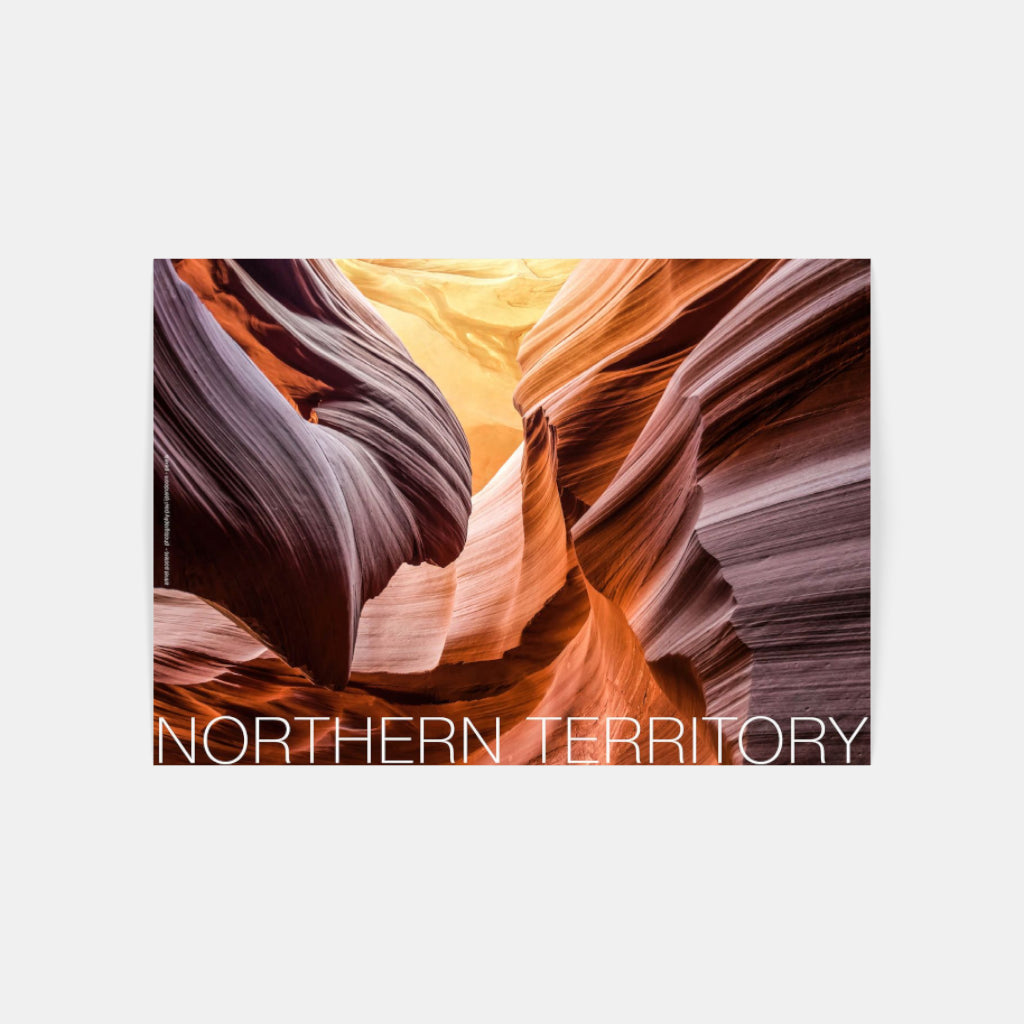 Northern Territory striated rocks poster