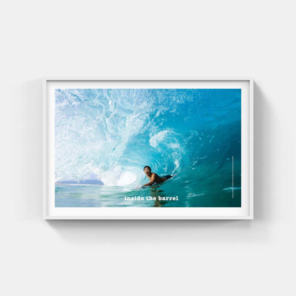 Inside the Barrel surfing poster