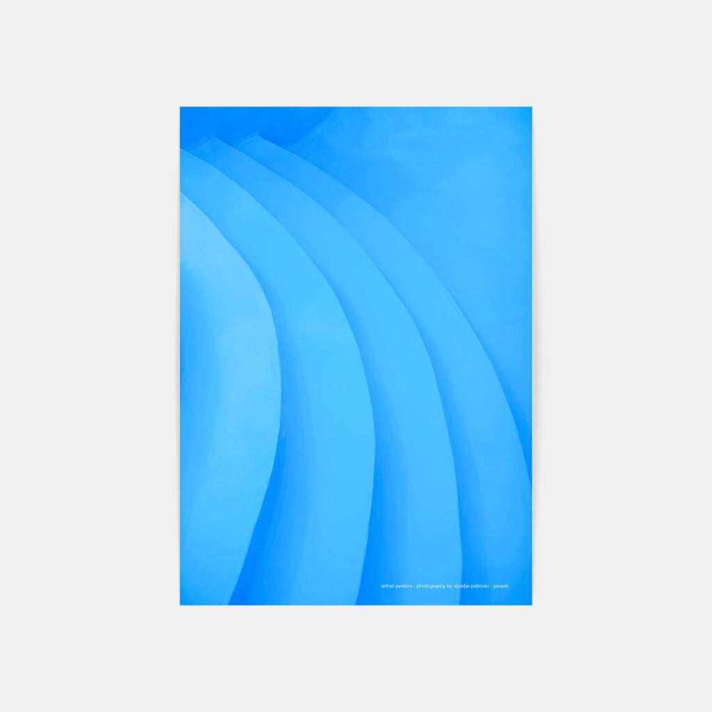 Cool Blue Pool architectural poster