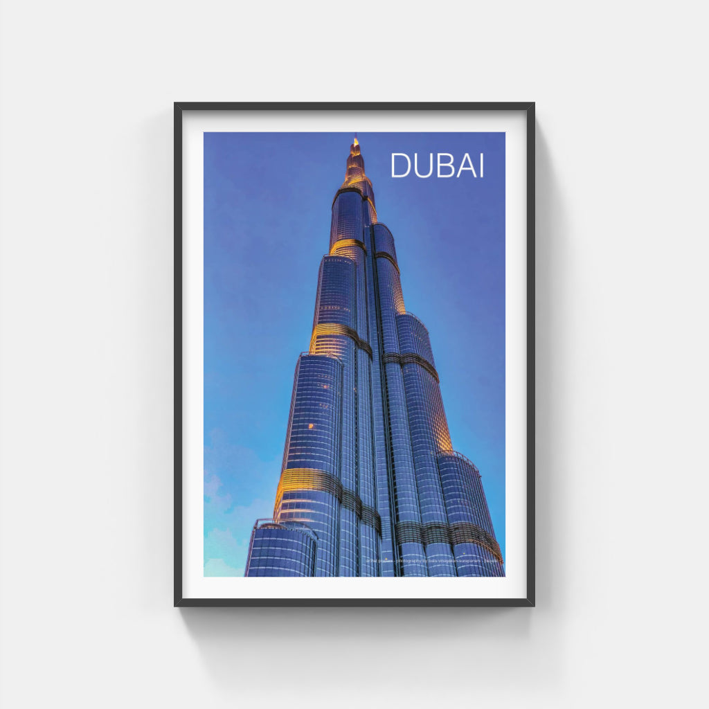 Burj Khalifa Dubai architecture poster