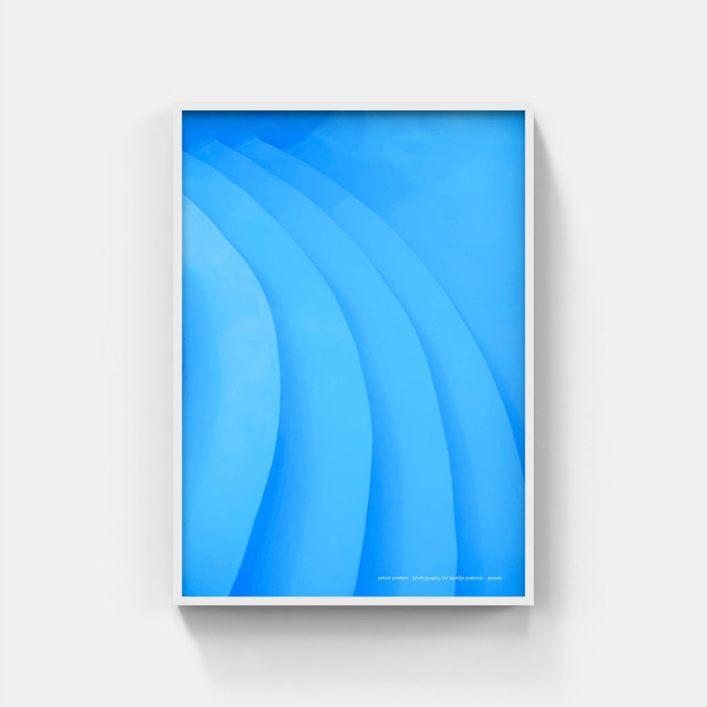 Cool Blue Pool architectural poster