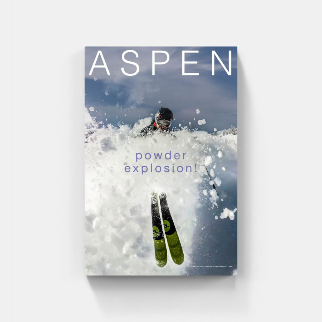 Aspen Powder skiing poster