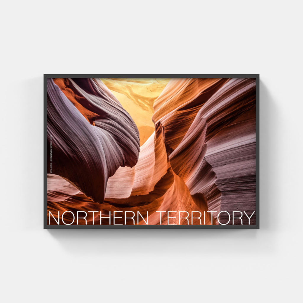 Northern Territory striated rocks poster