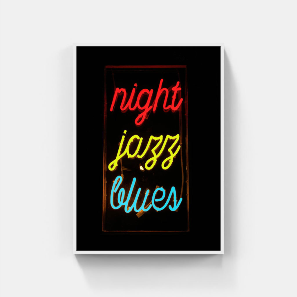 Night Jazz Blues neon poster