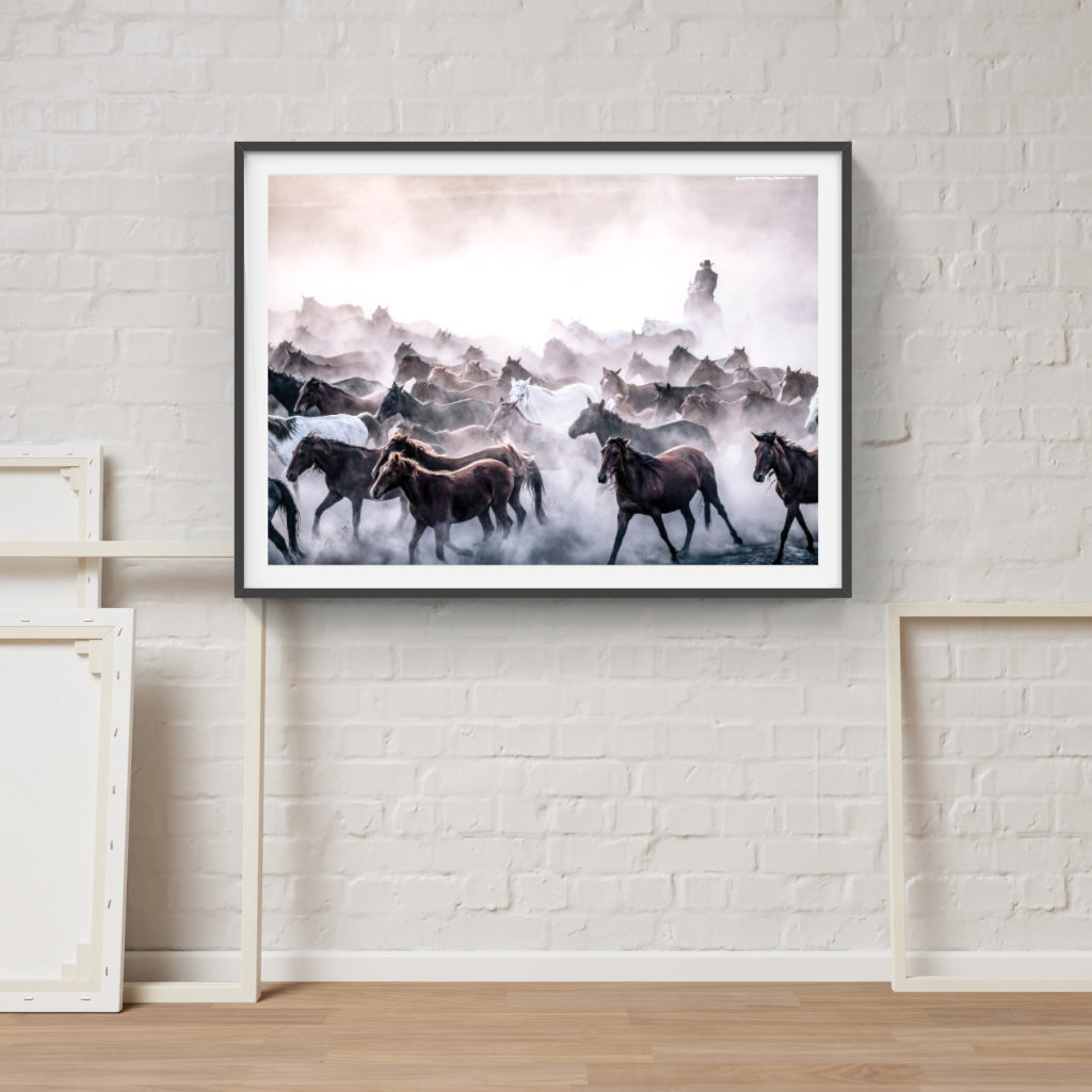 Round Up horses poster