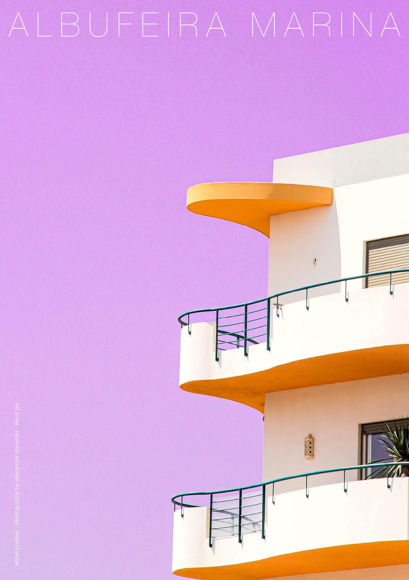 Albufeira Marina architectural poster