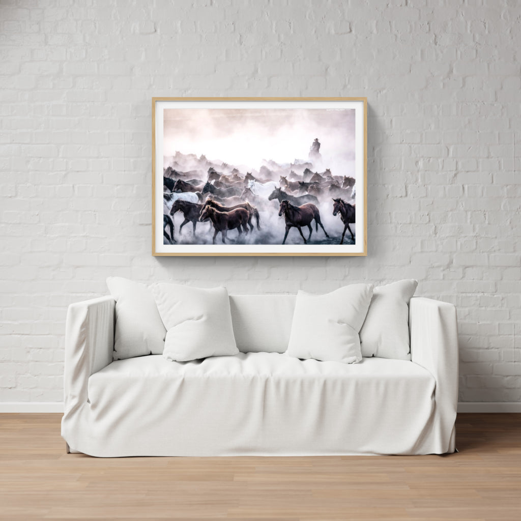Round Up horses poster
