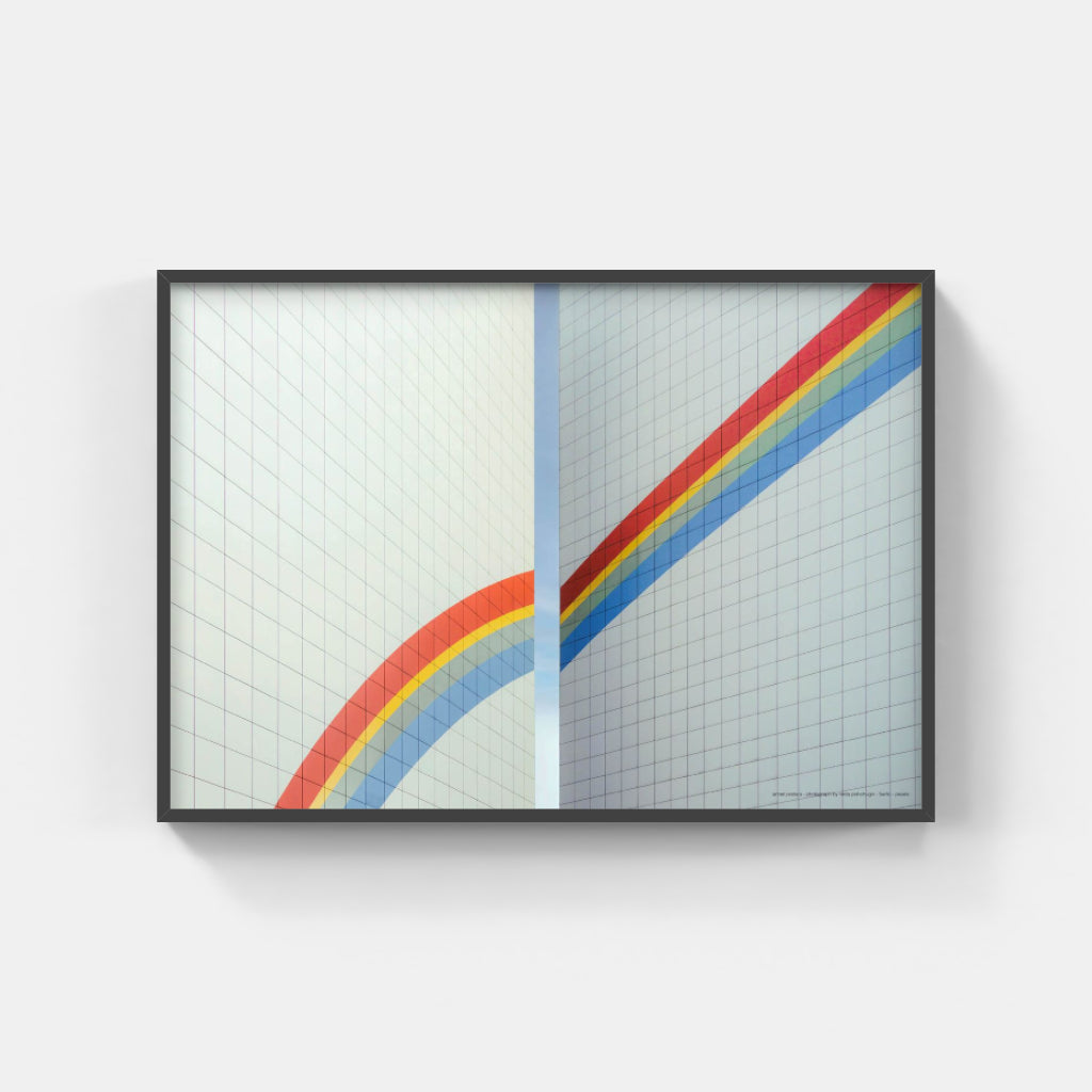 Rainbow Building architectural poster