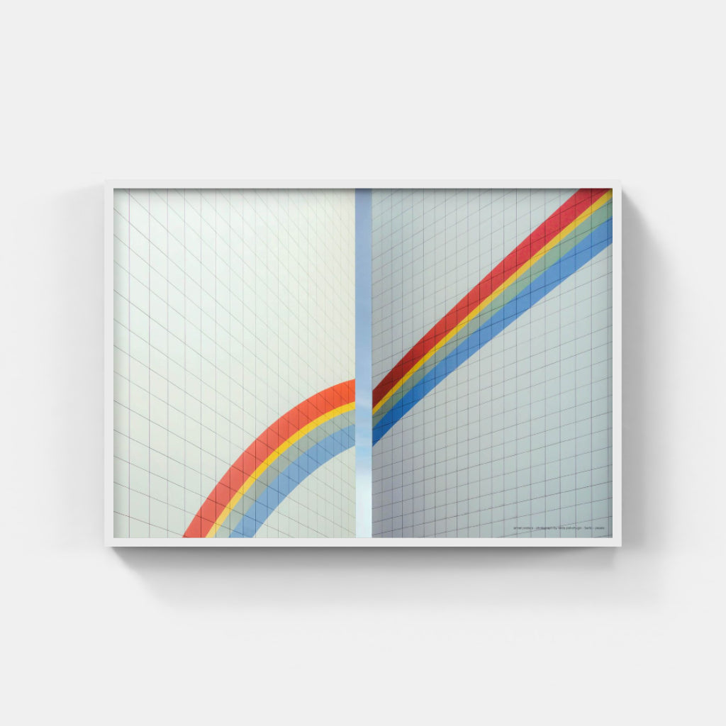 Rainbow Building architectural poster