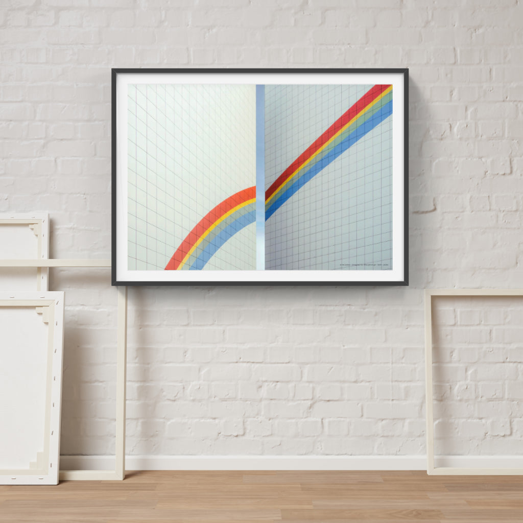 Rainbow Building architectural poster