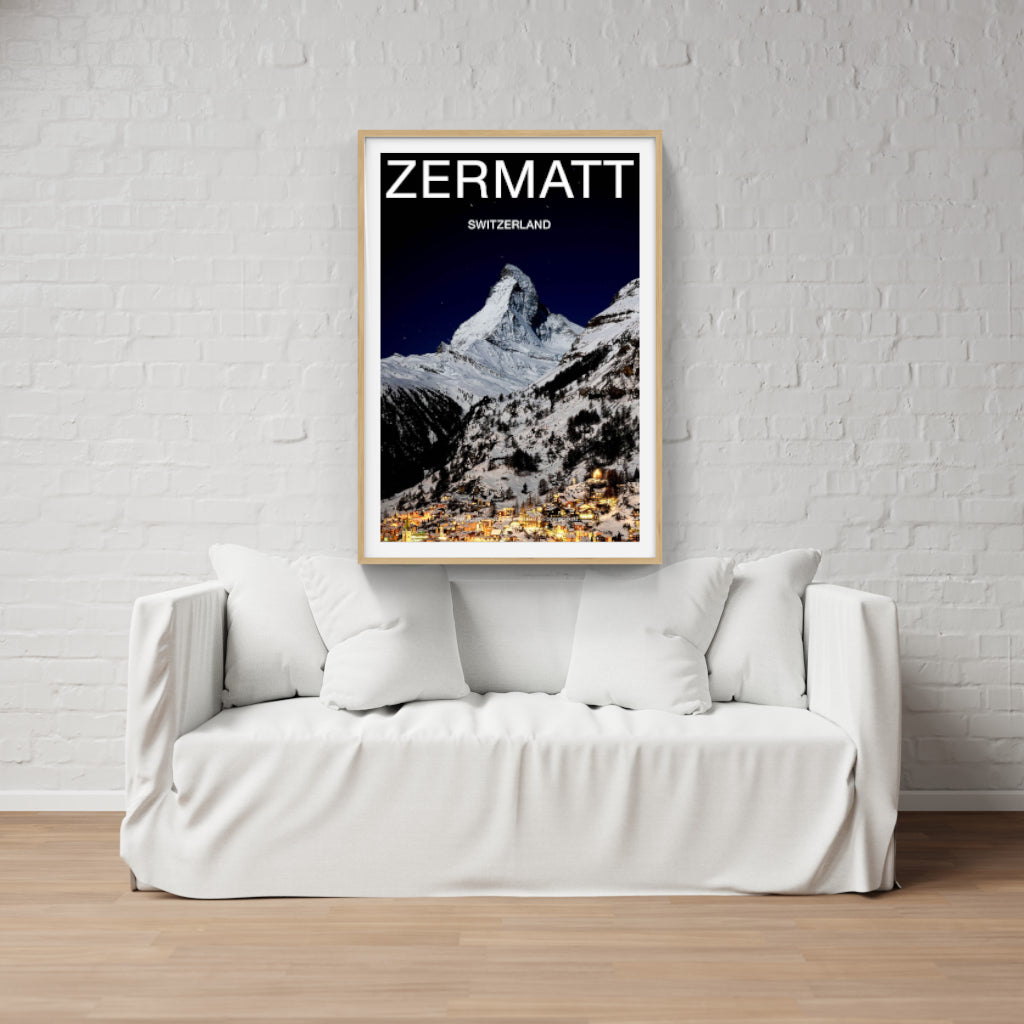 Moonlit Matterhorn poster