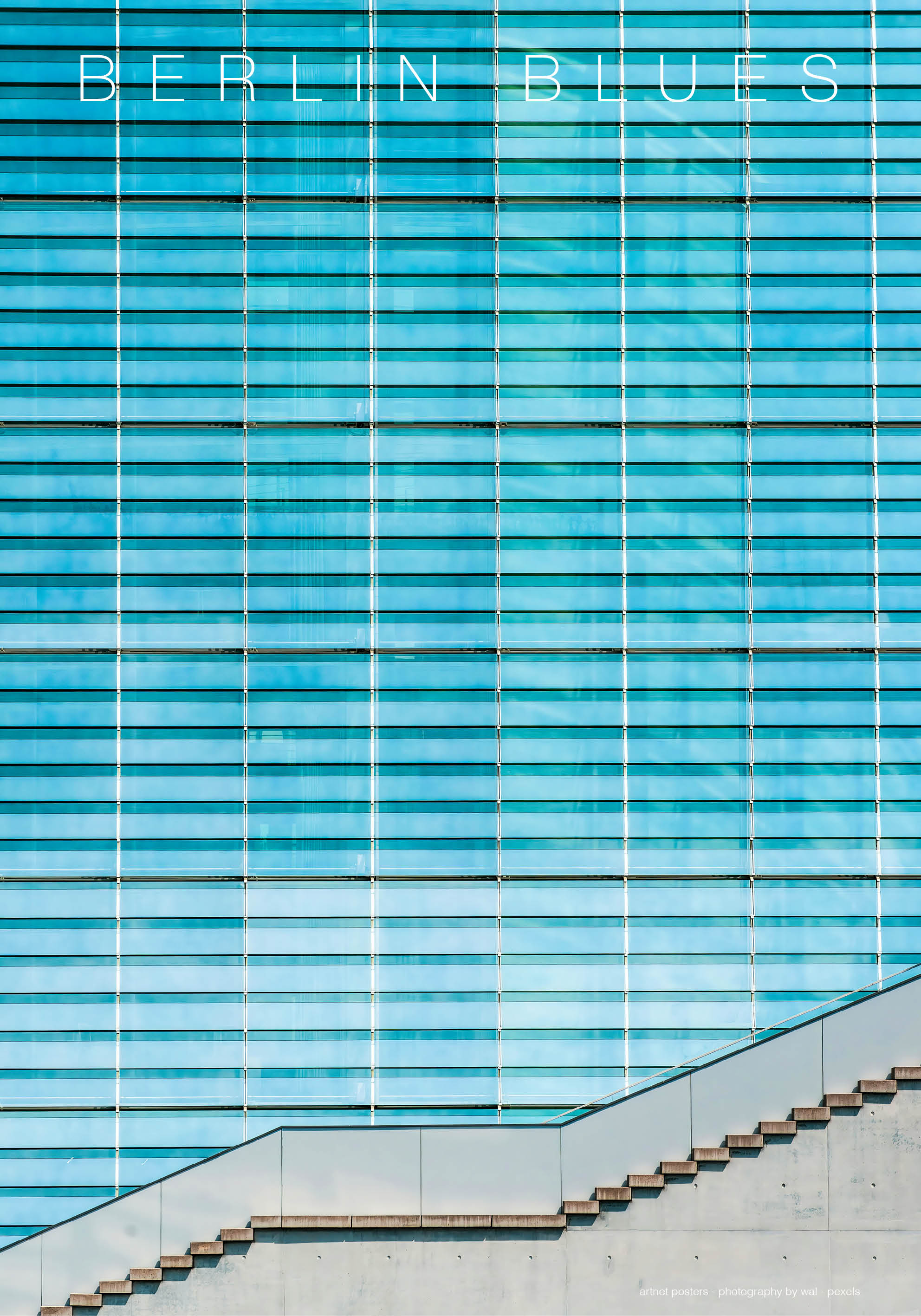 Berlin Blues architecture poster