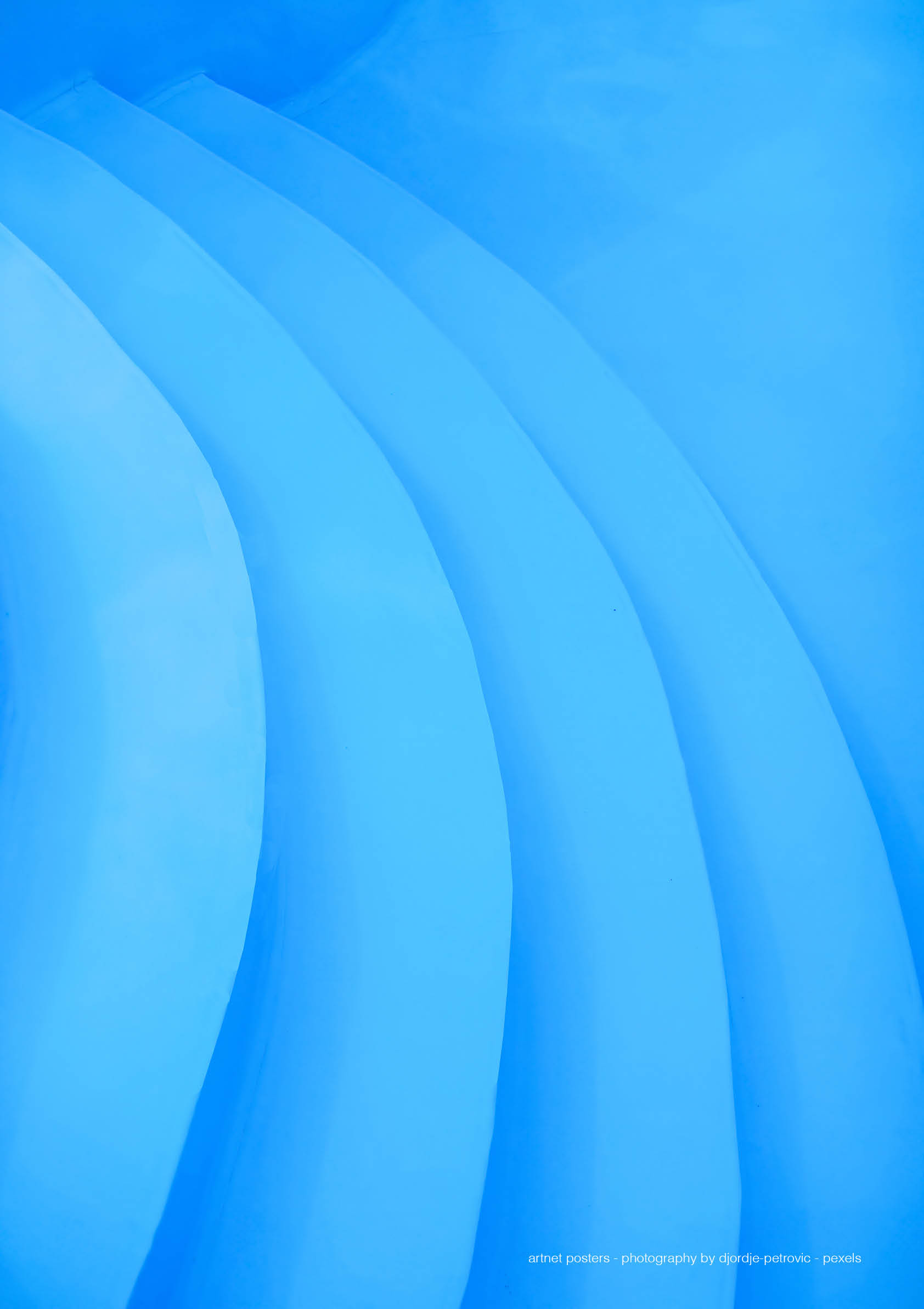 Cool Blue Pool architectural poster