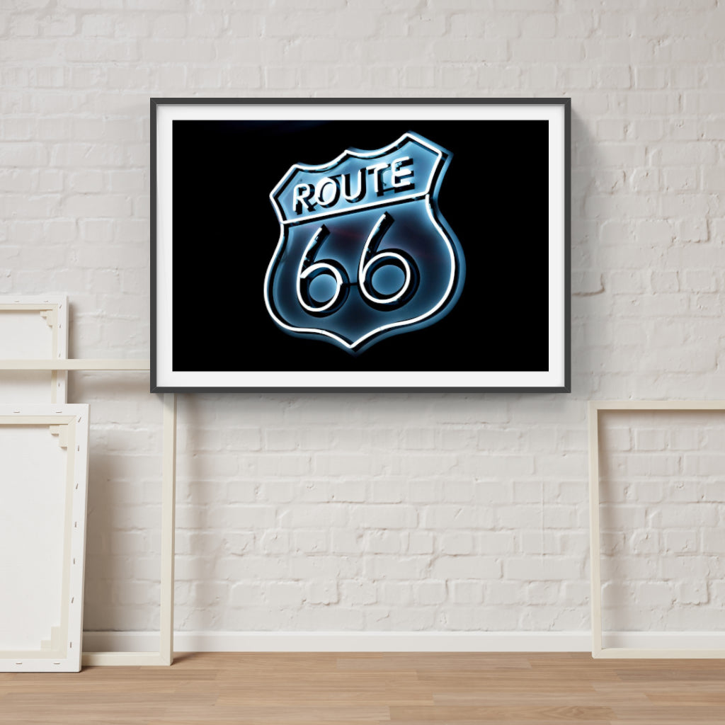 Route 66 neon poster
