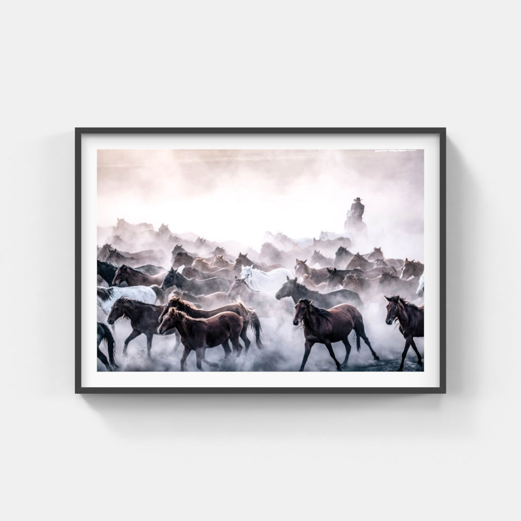 Round Up horses poster