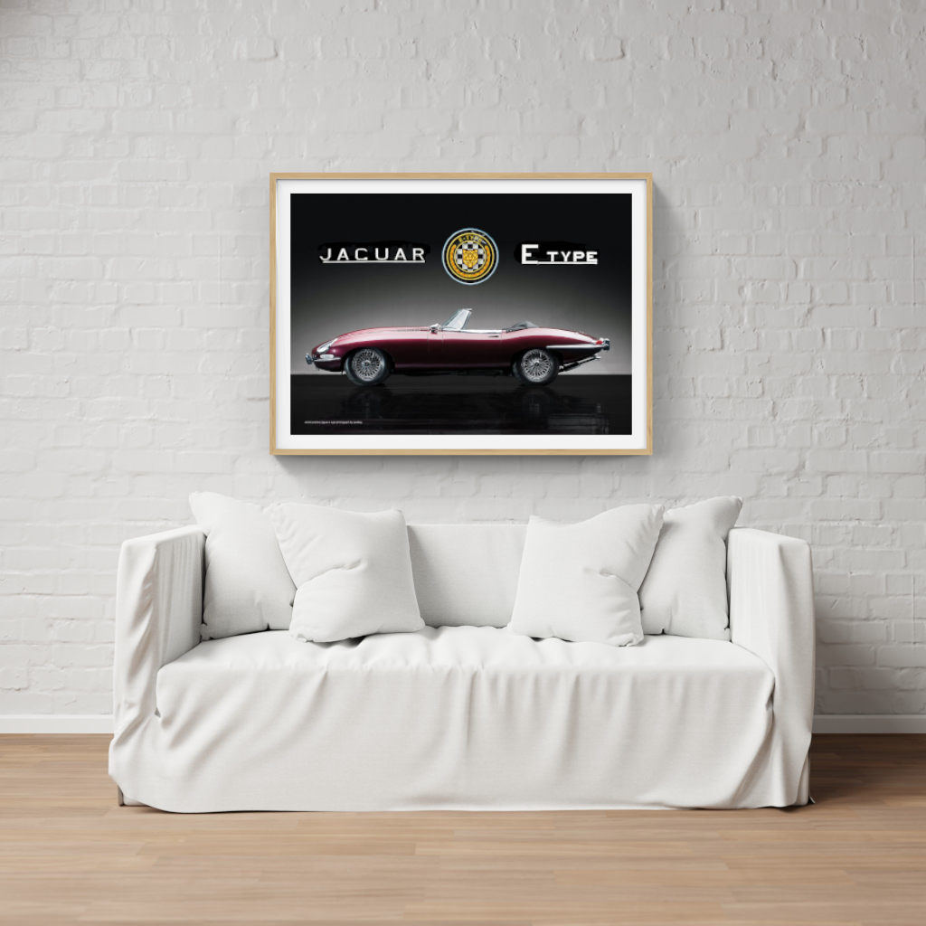 Jaguar E-Type poster (Red)