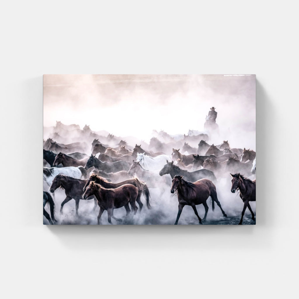 Round Up horses poster