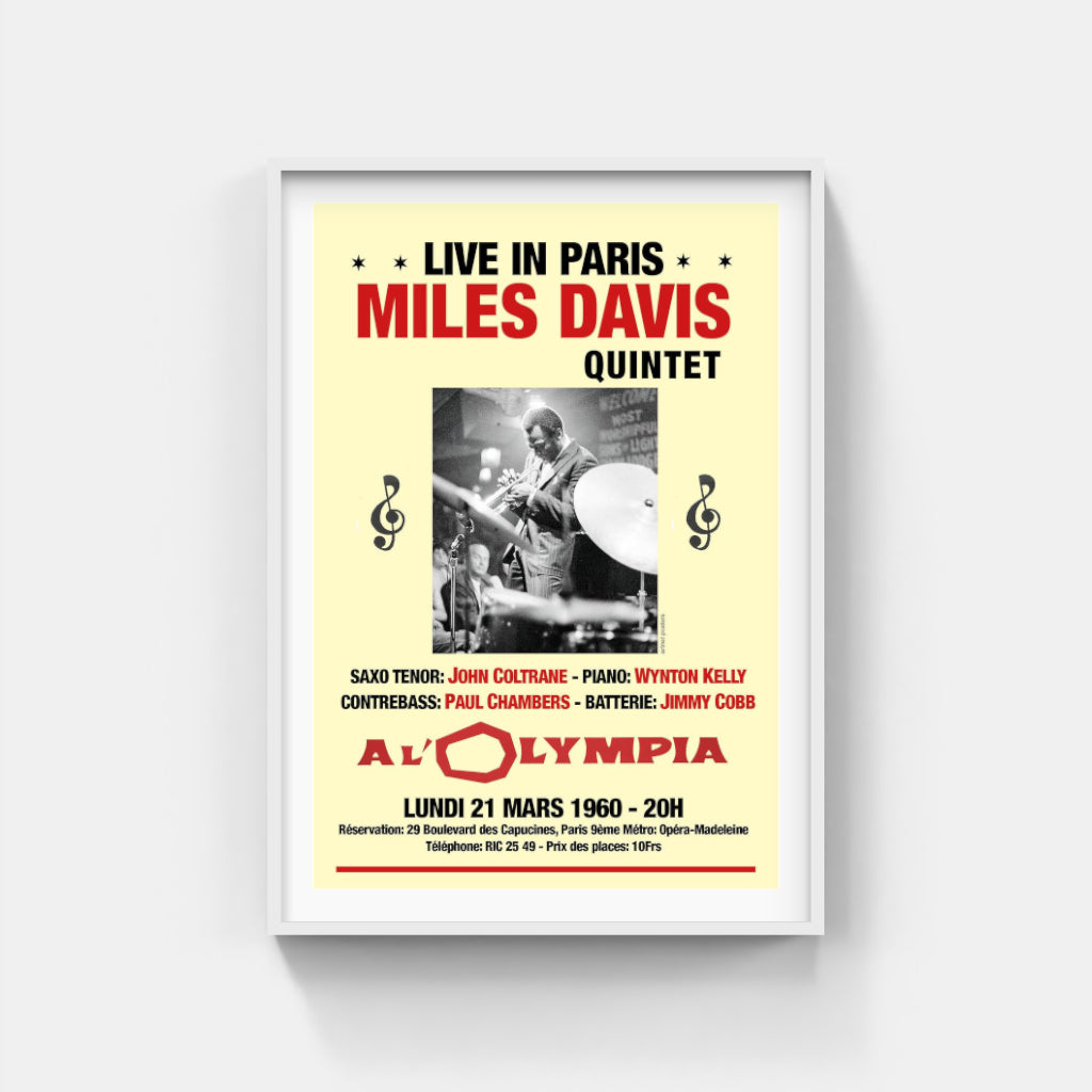 Miles Davis in Paris poster
