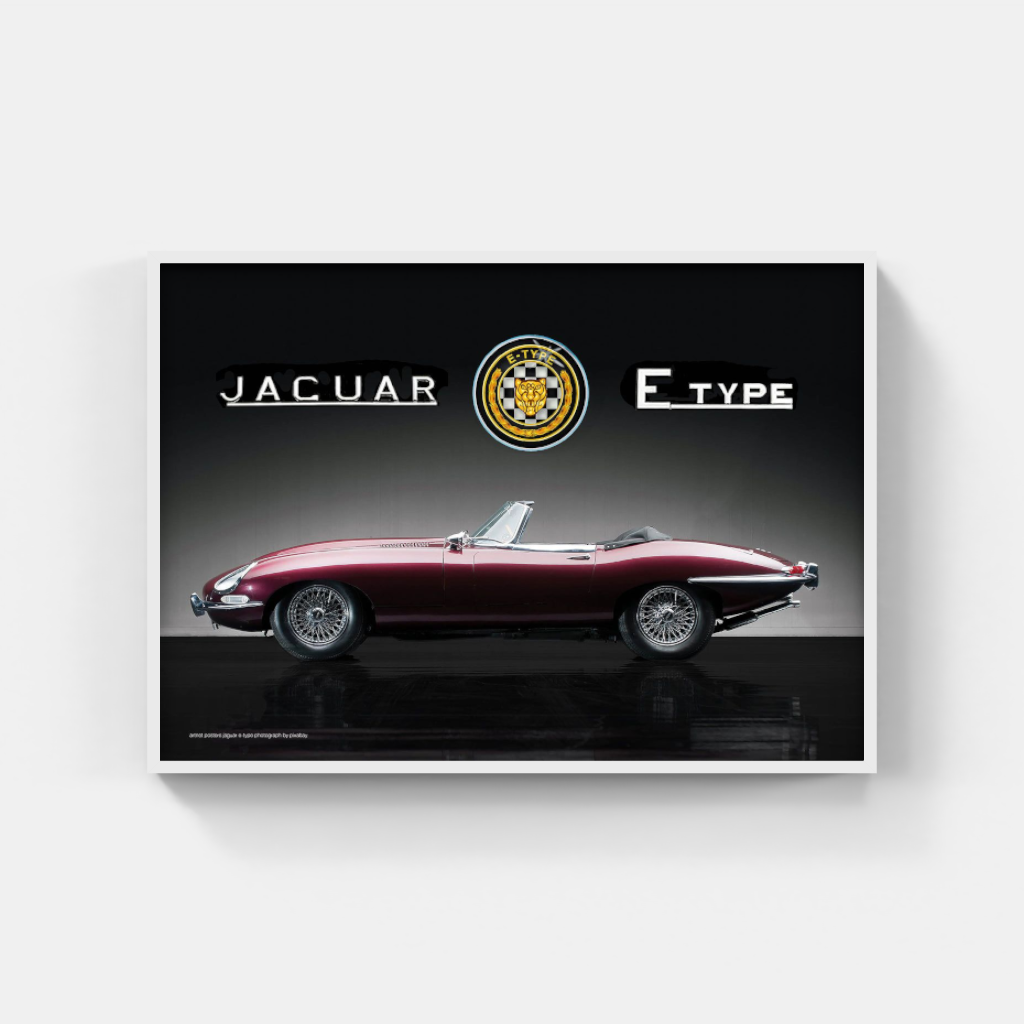 Jaguar E-Type poster (Red)