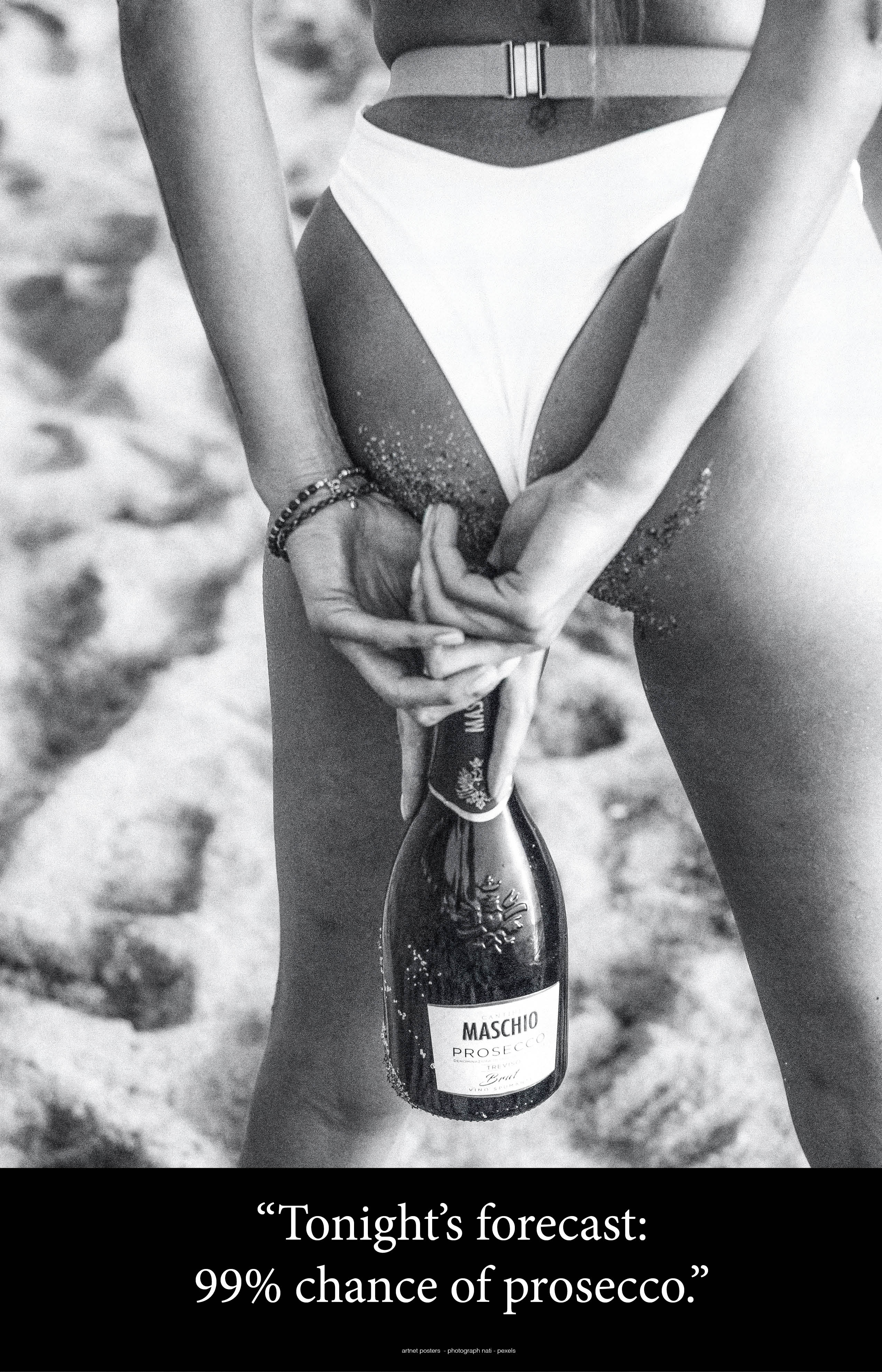 Prosecco beach poster