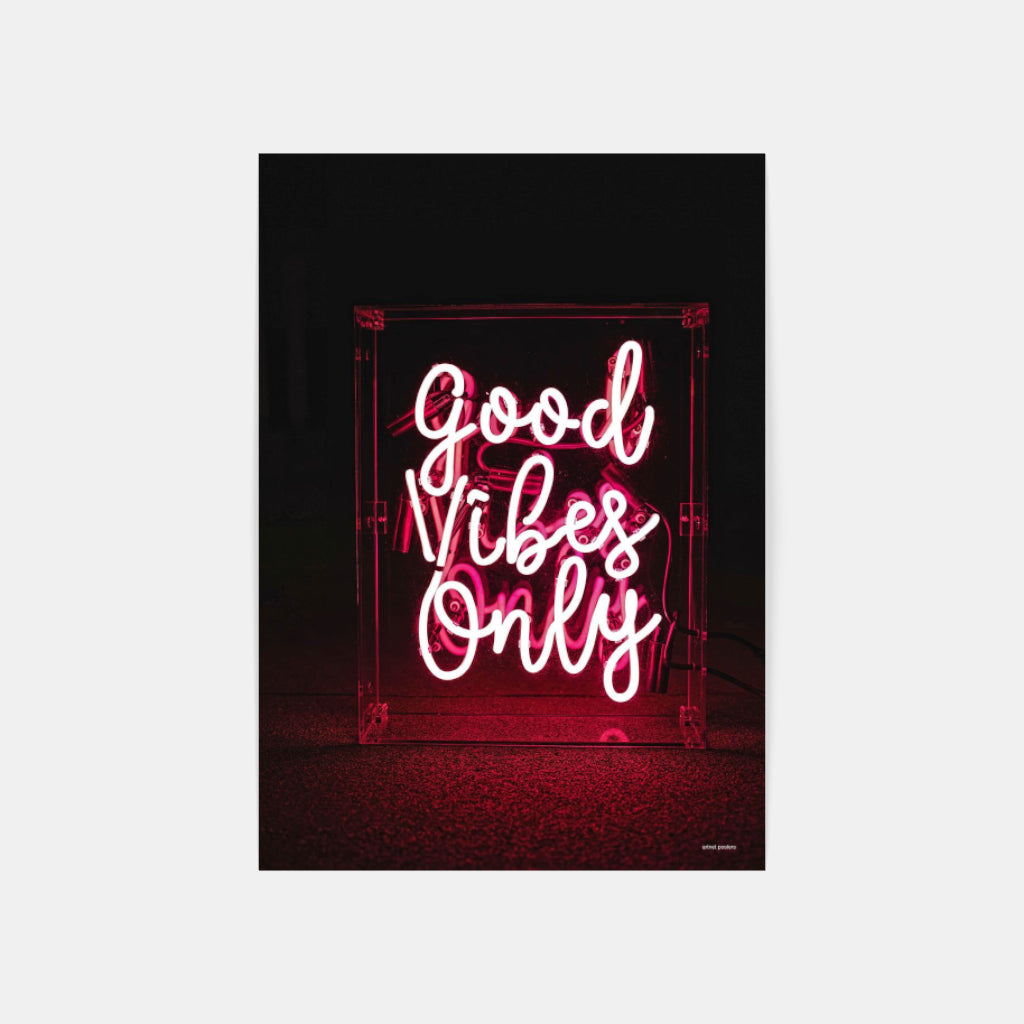 Good Vibes neon poster