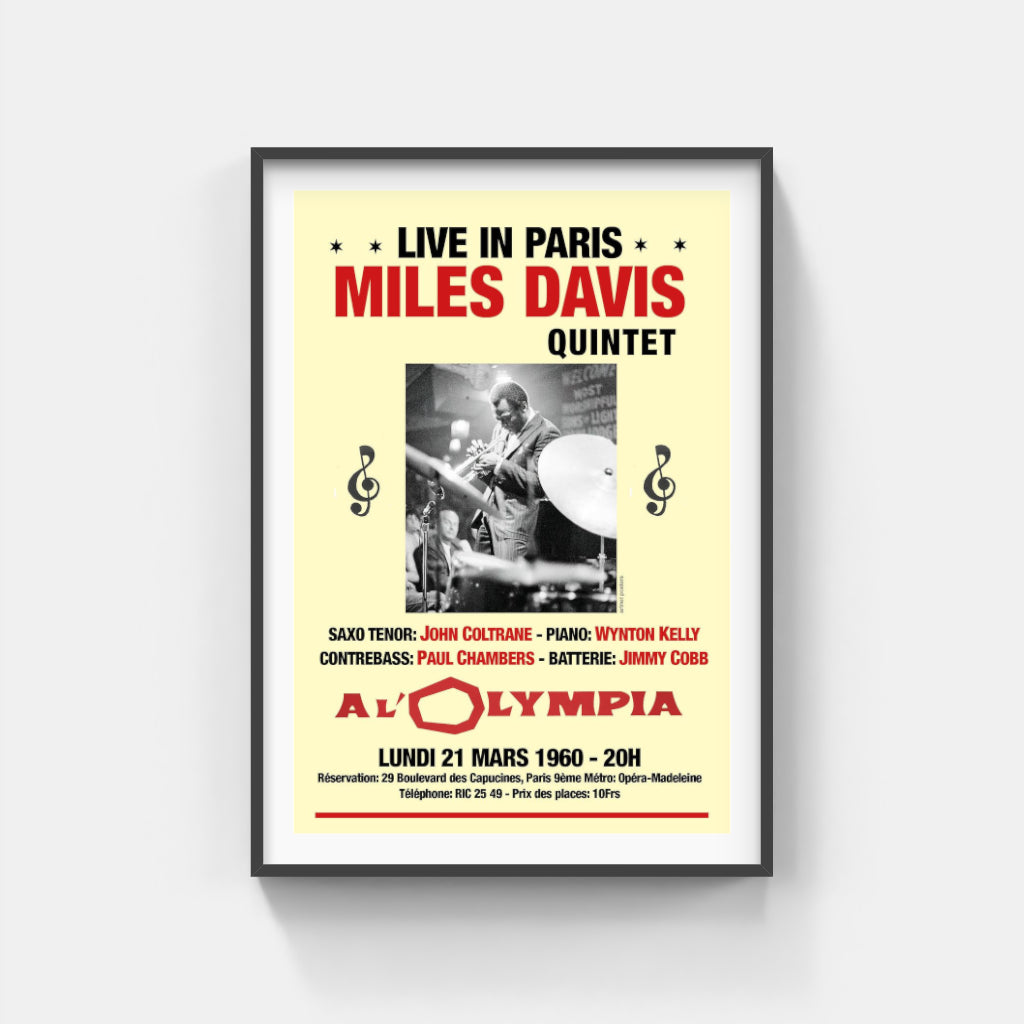 Miles Davis in Paris poster