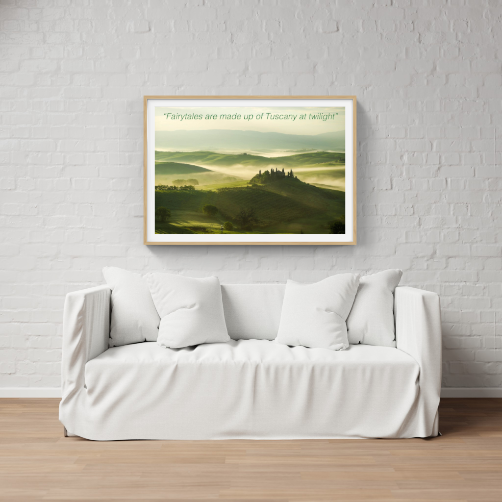 Tuscany fairy tale poster