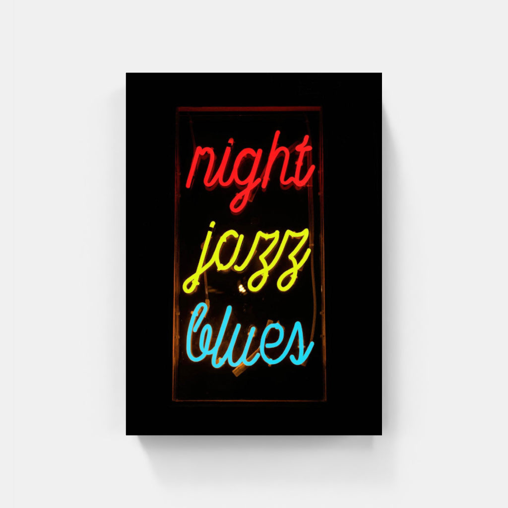 Night Jazz Blues neon poster