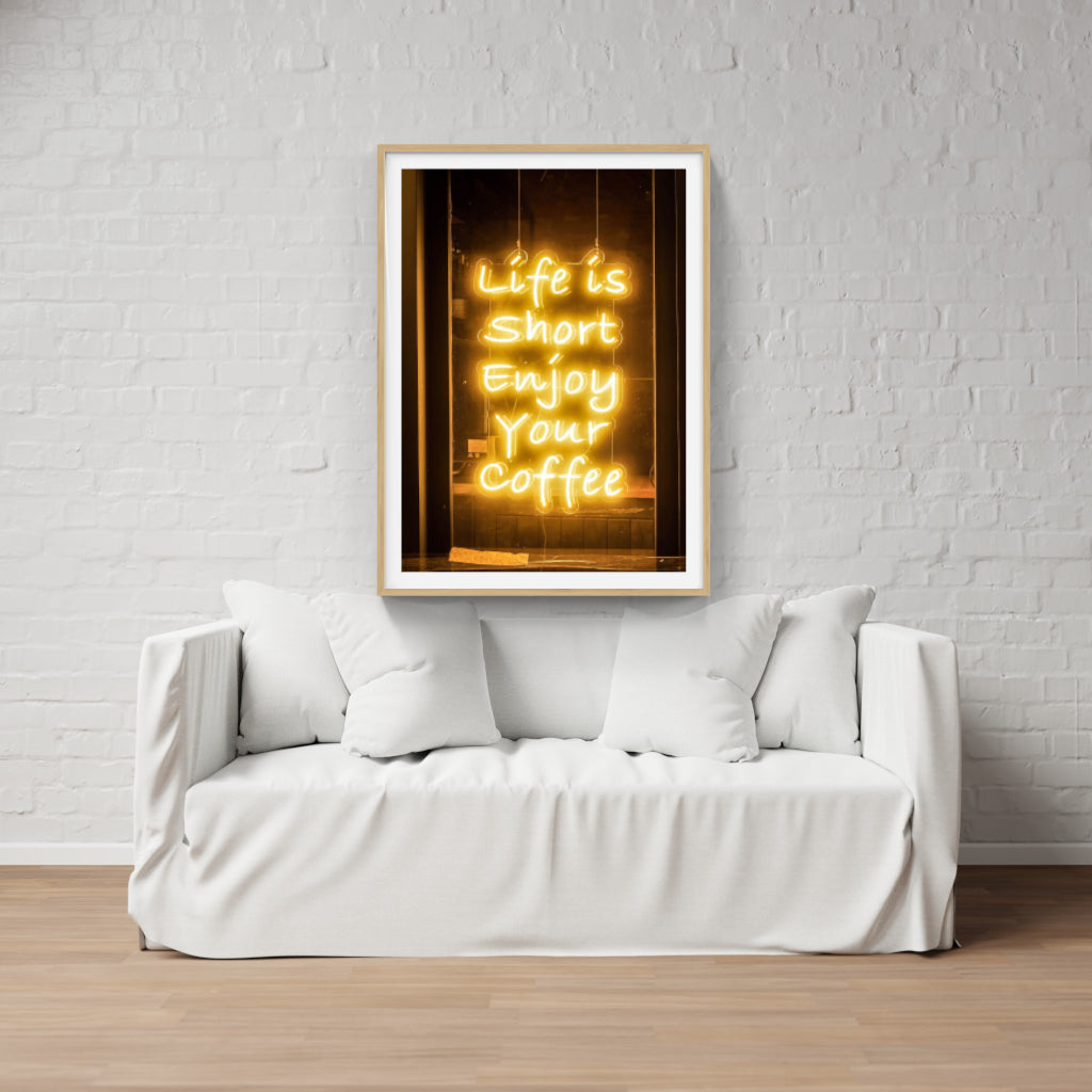 Life is Short neon - poster