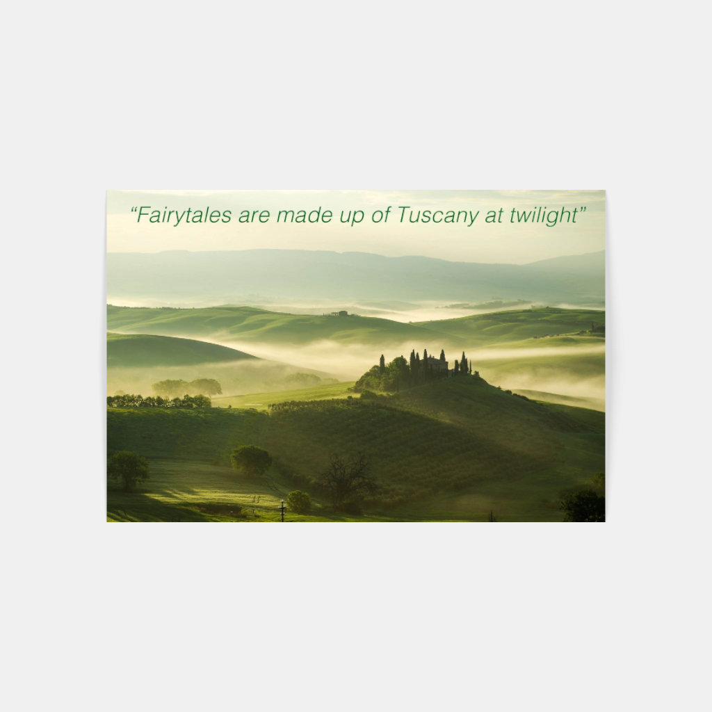 Tuscany fairy tale poster