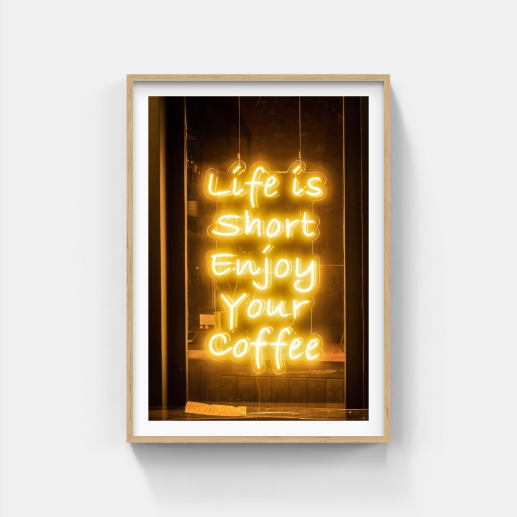 Life is Short neon - poster