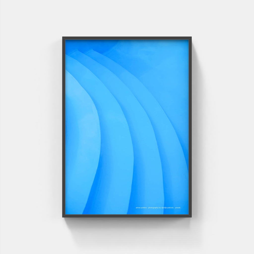 Cool Blue Pool architectural poster
