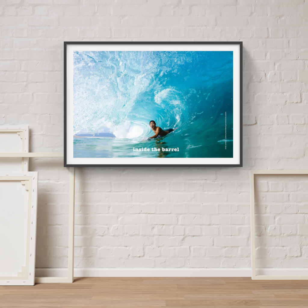 Inside the Barrel surfing poster