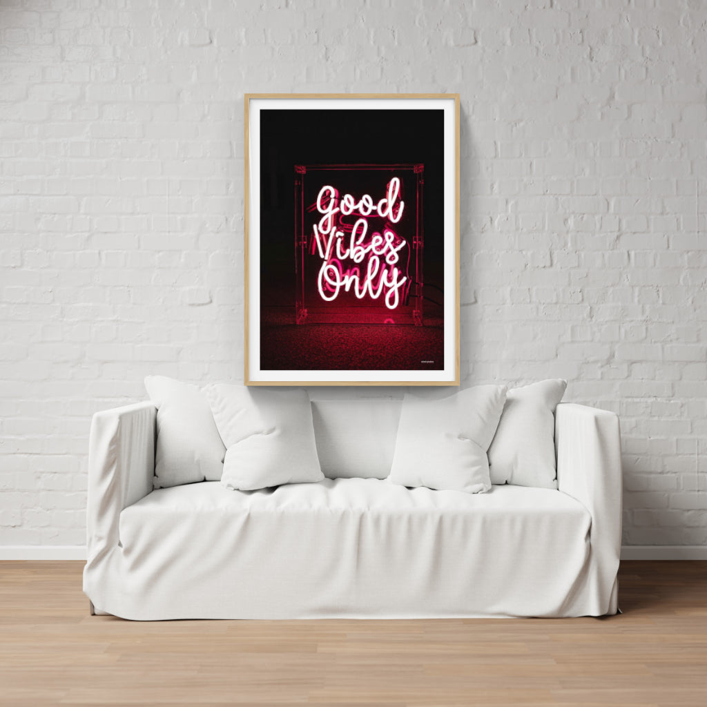 Good Vibes neon poster