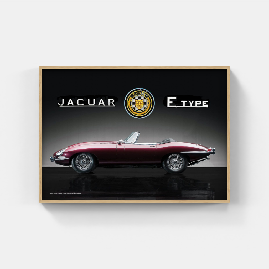 Jaguar E-Type poster (Red)
