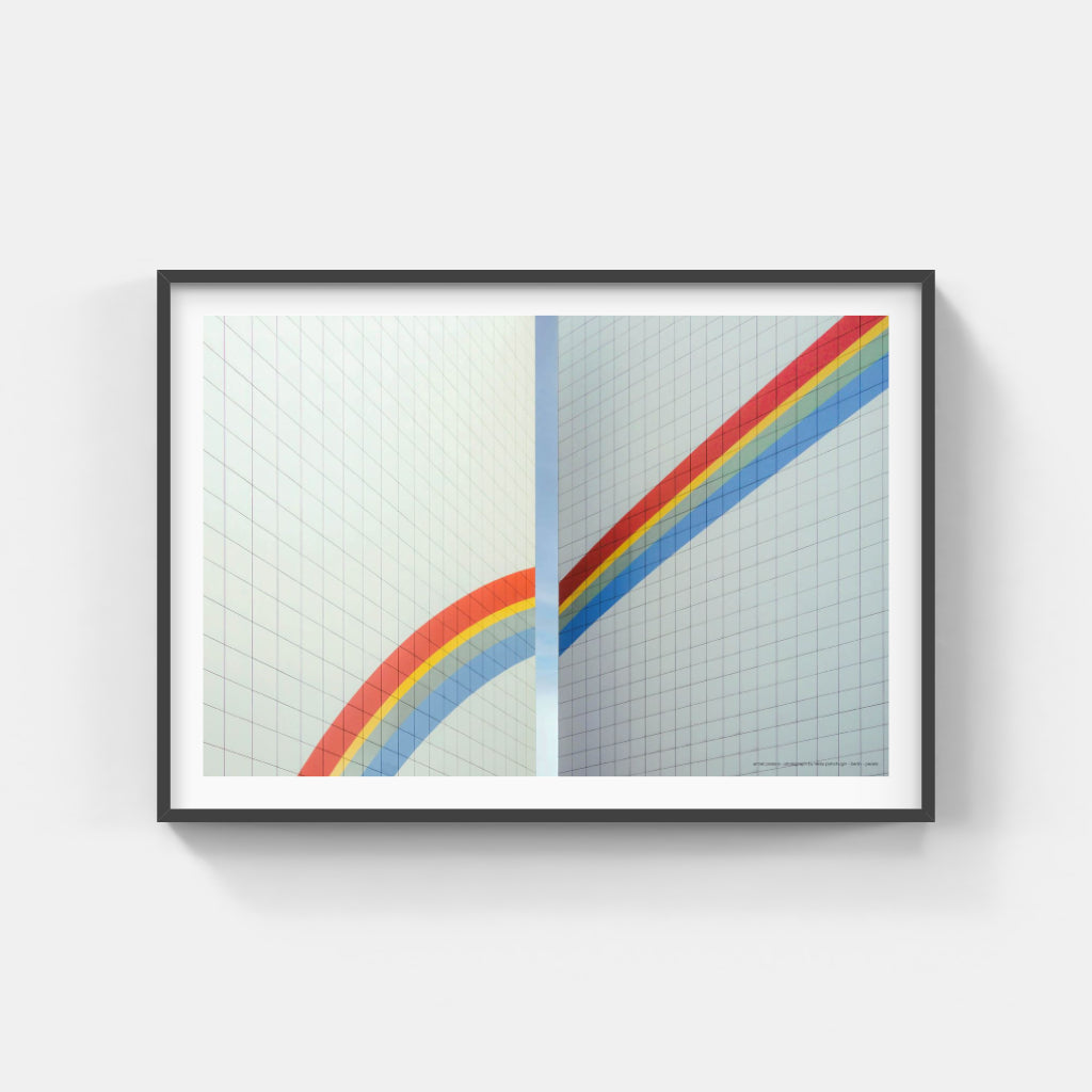 Rainbow Building architectural poster