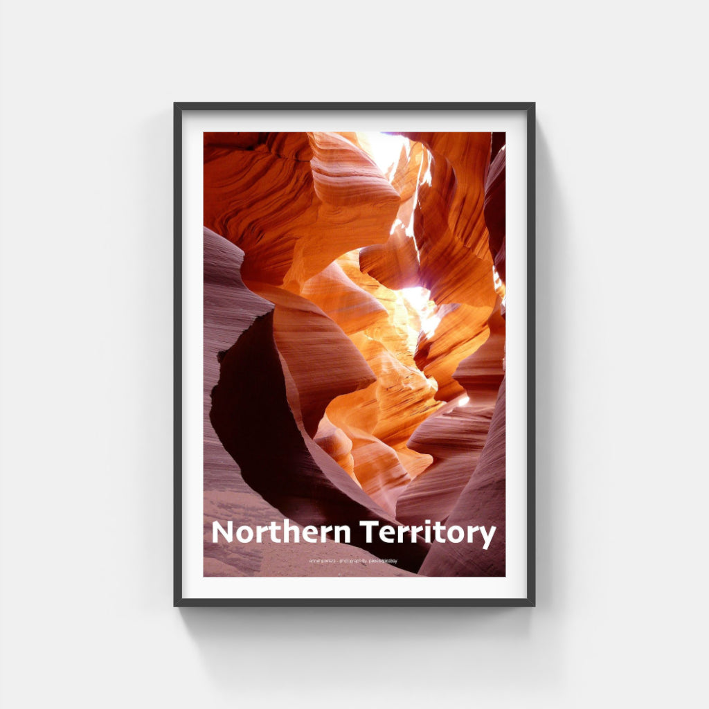 Northern Territory striated rocks poster