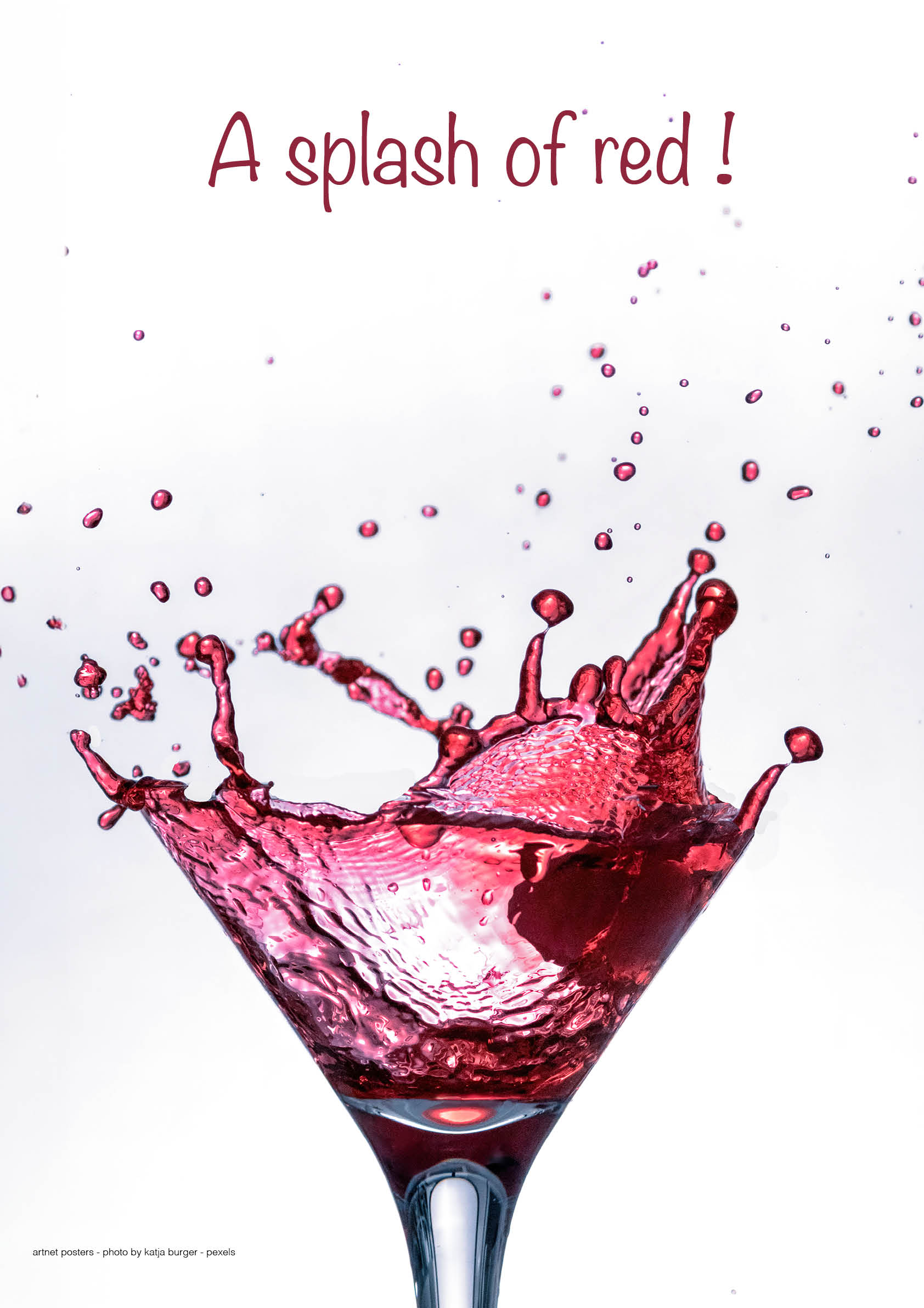 A splash of red wine poster