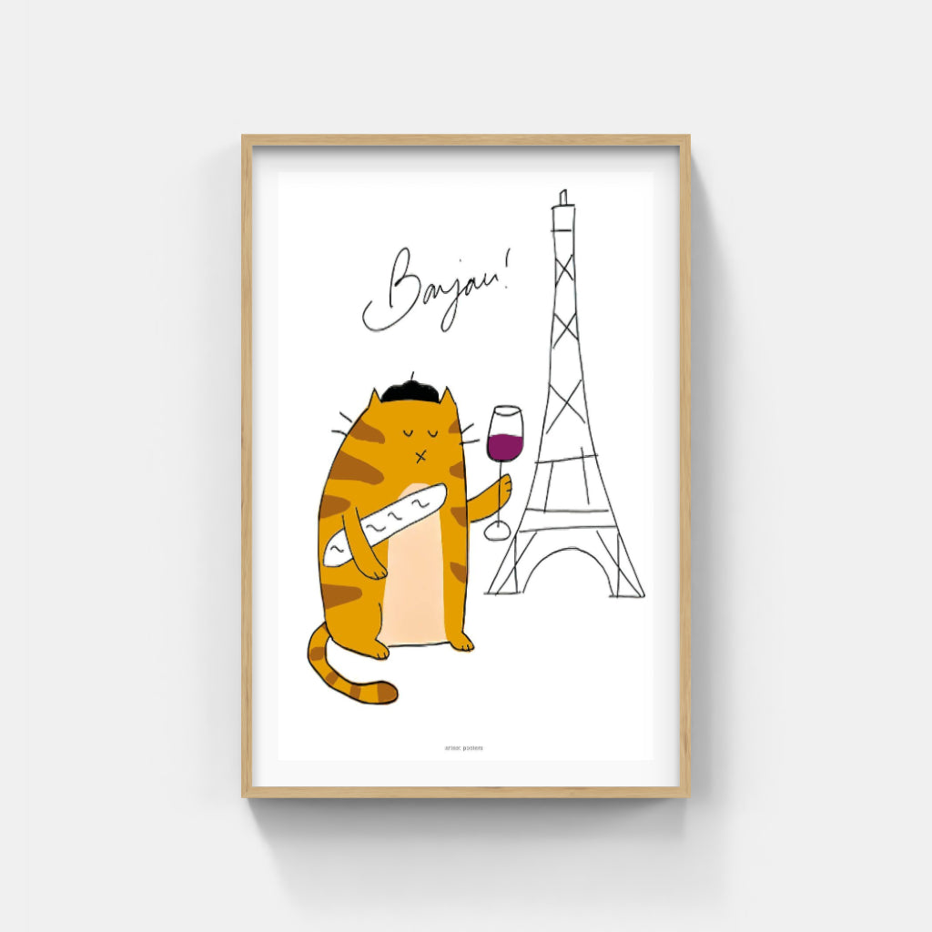 Paris Cat poster