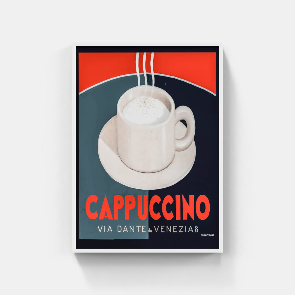 Cappuccino Italiano retro poster