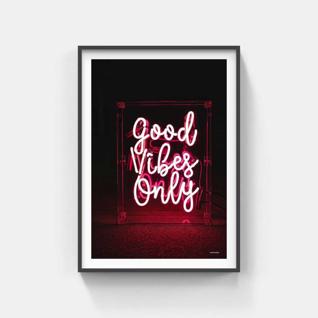 Good Vibes neon poster