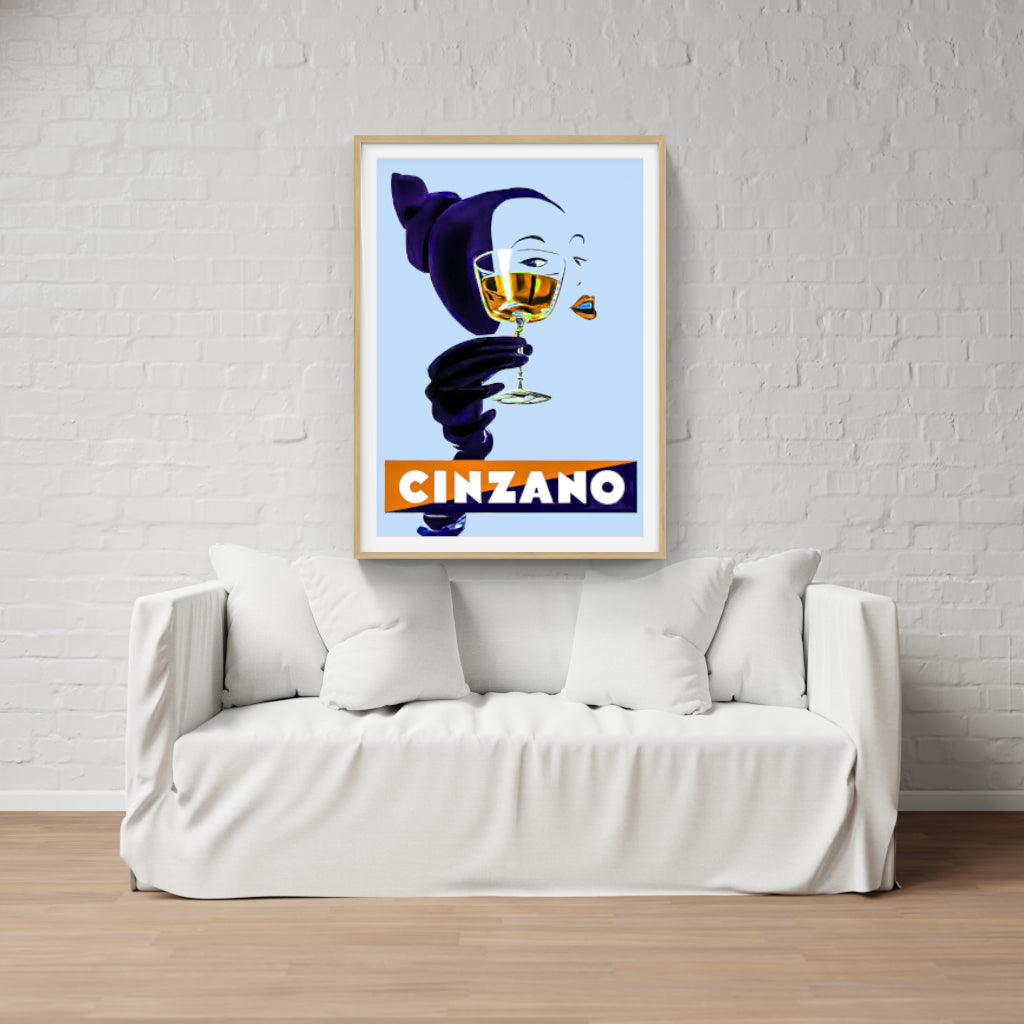 Cinzano Blue Lady poster