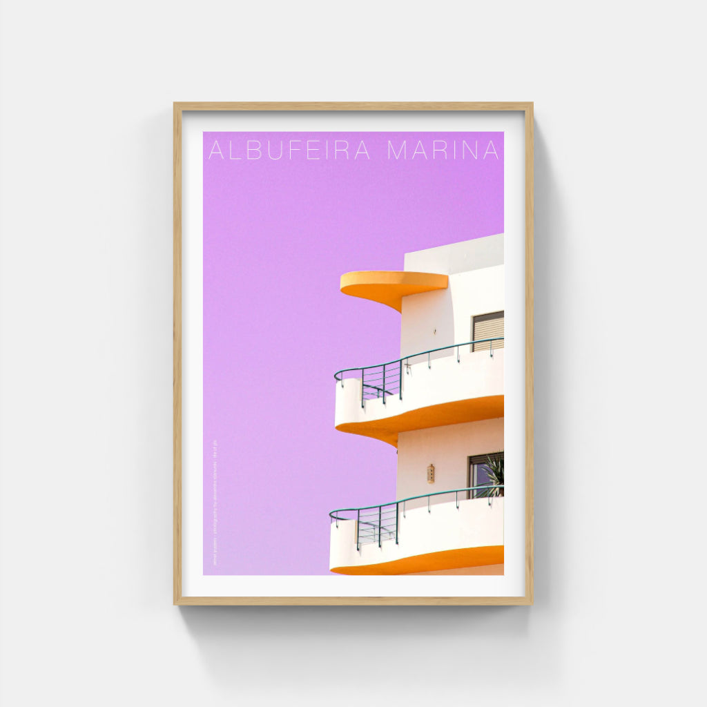 Albufeira Marina, Algarve, Portugal - architectural poster