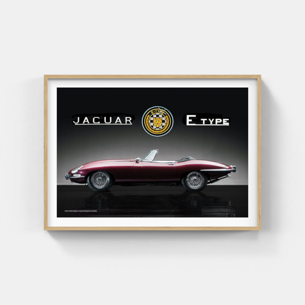 Jaguar E-Type poster (Red)