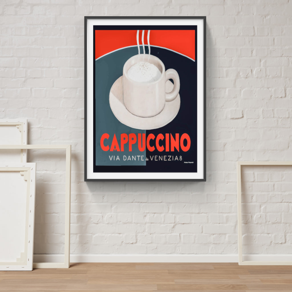 Cappuccino Italiano retro poster