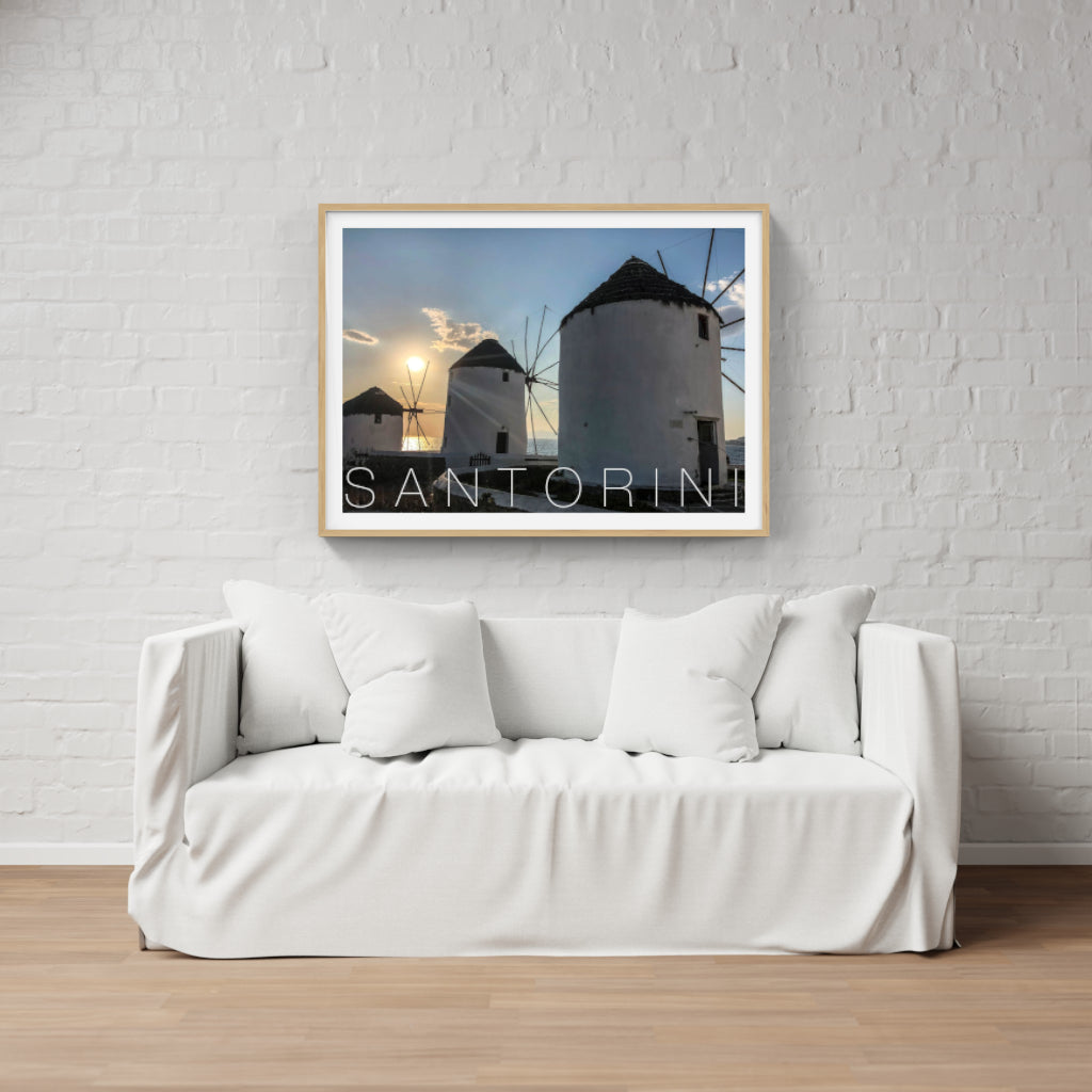 Santorini Windmills - Greece poster