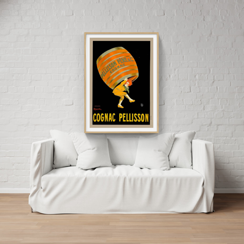 Cognac Pellison retro poster