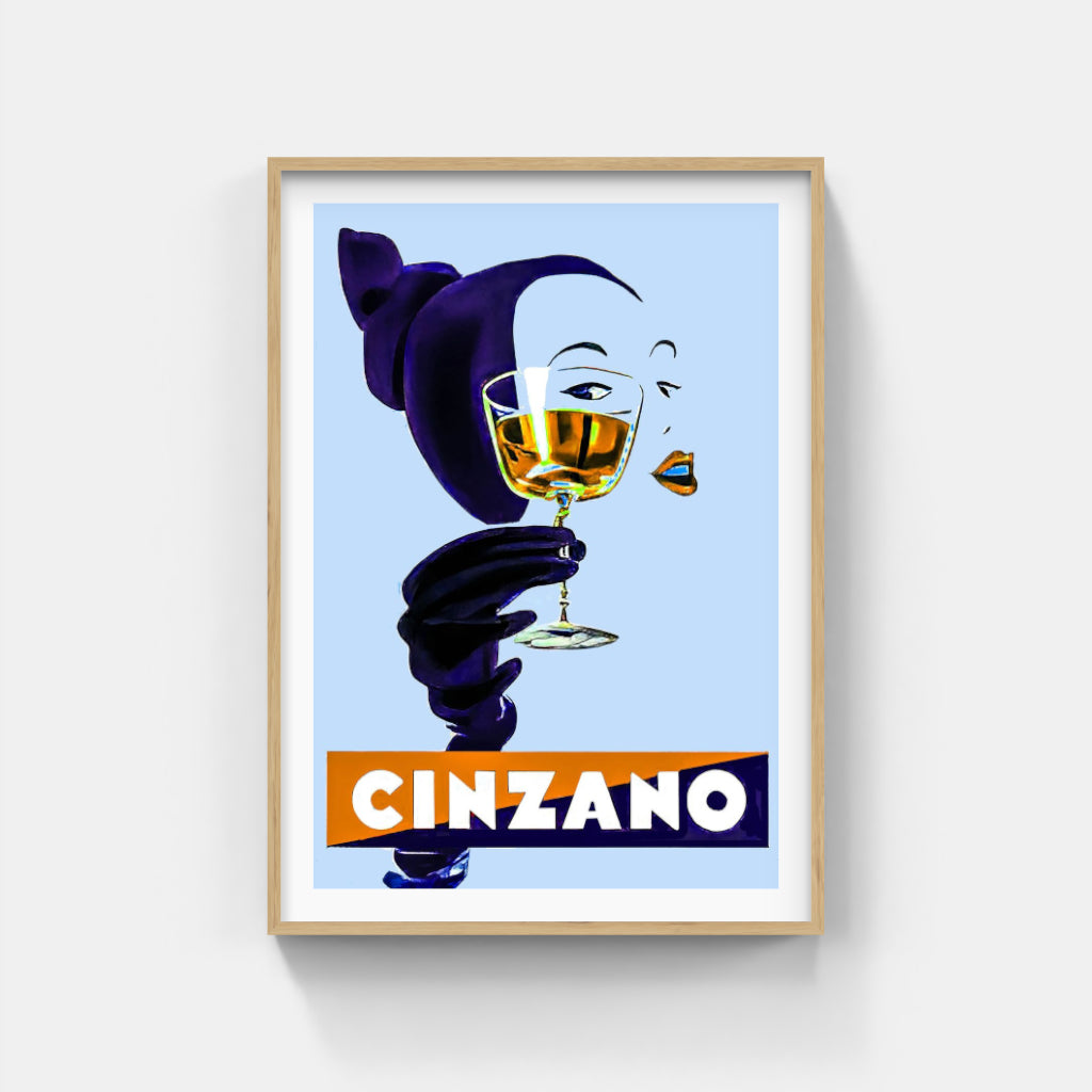 Cinzano Blue Lady poster