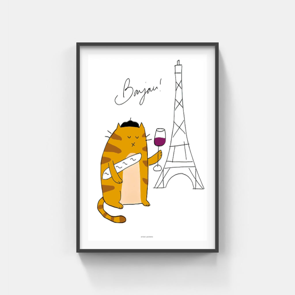 Paris Cat poster