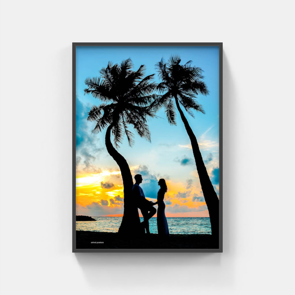 Maldives Sunset poster